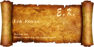 Enk Kevin névjegykártya